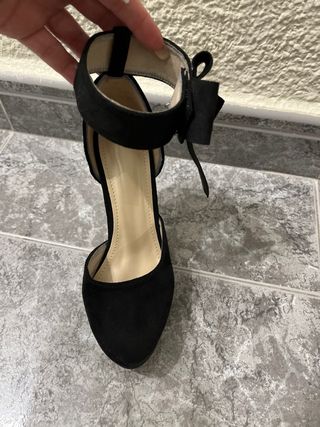 Zapatos de tacón fino con plataforma tacón 12 cm