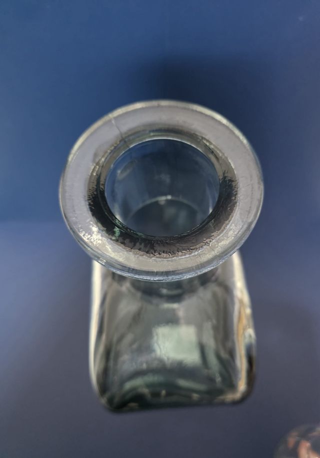 Botella grande cristal con tapón, 45 cm