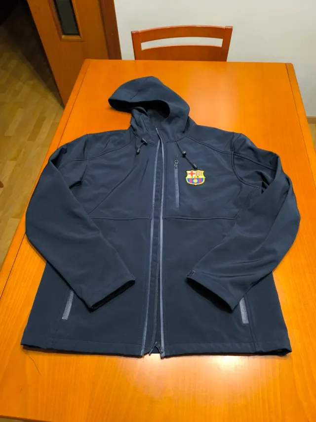 Giacchetta FC Barcelona con fodera in pile blu