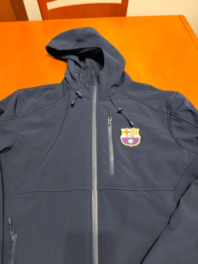 Giacchetta FC Barcelona con fodera in pile blu