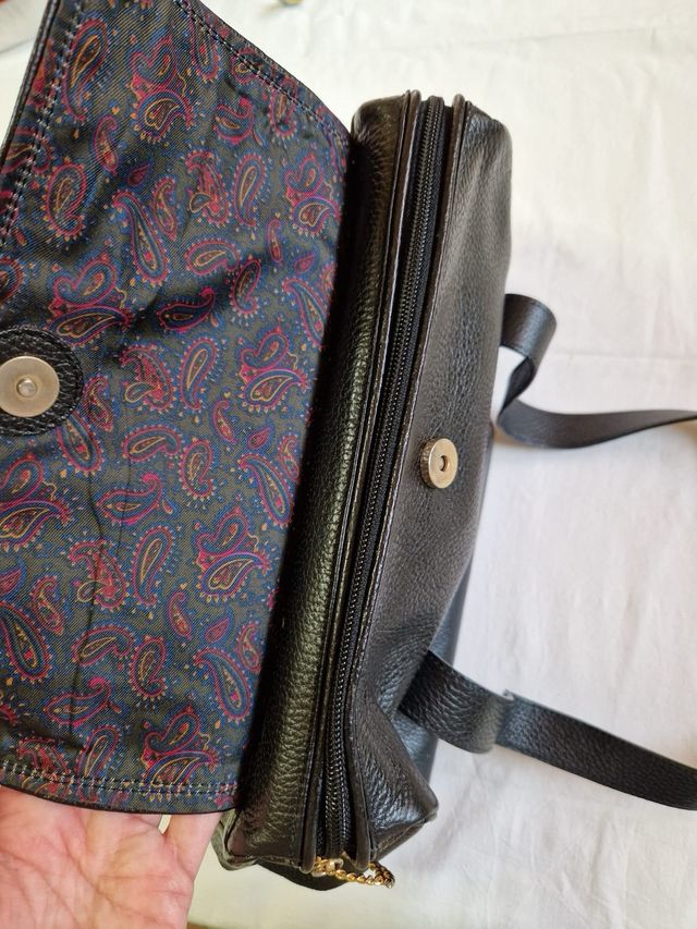 Borsa Vera Pelle Nera Donna