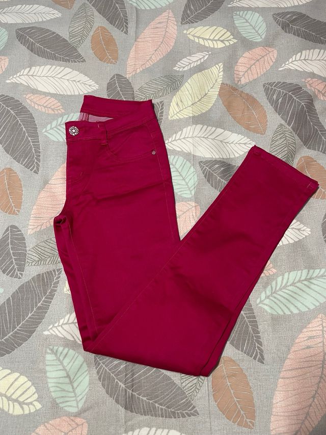 Pantalón vaquero elástico fuscia. Wear Jeans. V168