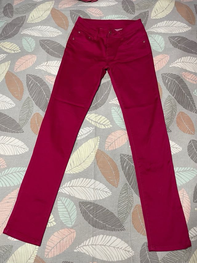 Pantalón vaquero elástico fuscia. Wear Jeans. V168