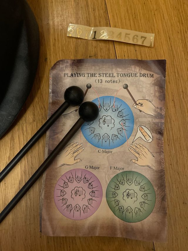 Handpan Drum 13 tonos , 12 pulsadas con estuche