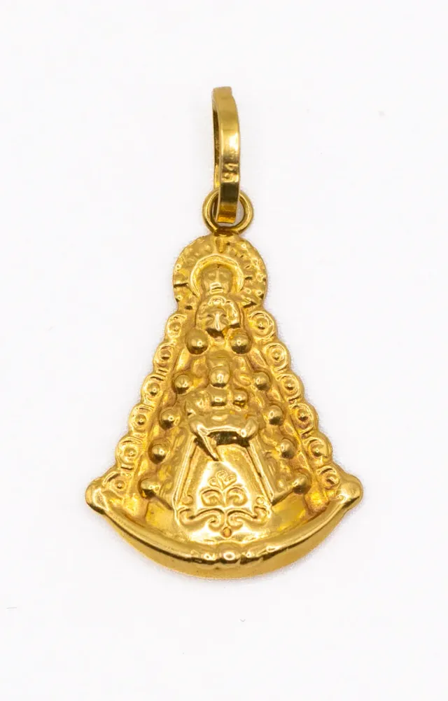 Medaglia Oro 18k della Vergine del Rocio