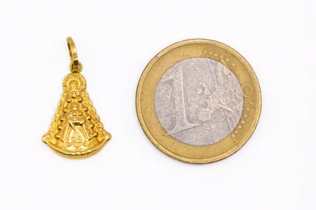 Medaglia Oro 18k della Vergine del Rocio