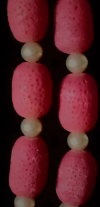 Collana vero corallo madrepora anni '70 oro