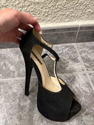 Zapatos tacón fino con plataforma tacón 15 cm