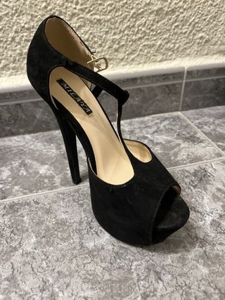 Zapatos tacón fino con plataforma tacón 15 cm