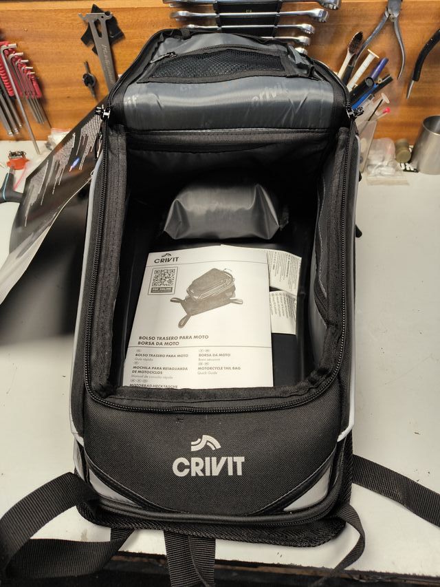 Bolsa portaequipajes Crivit para moto