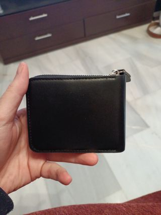 Billetera Negra con Cremallera