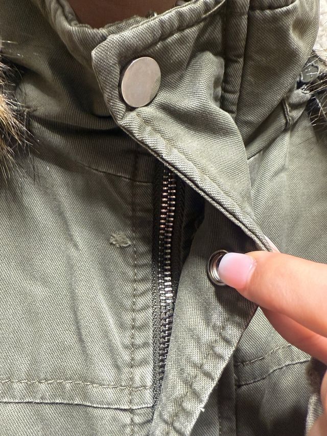 Chaqueta parka mujer verde militar XL