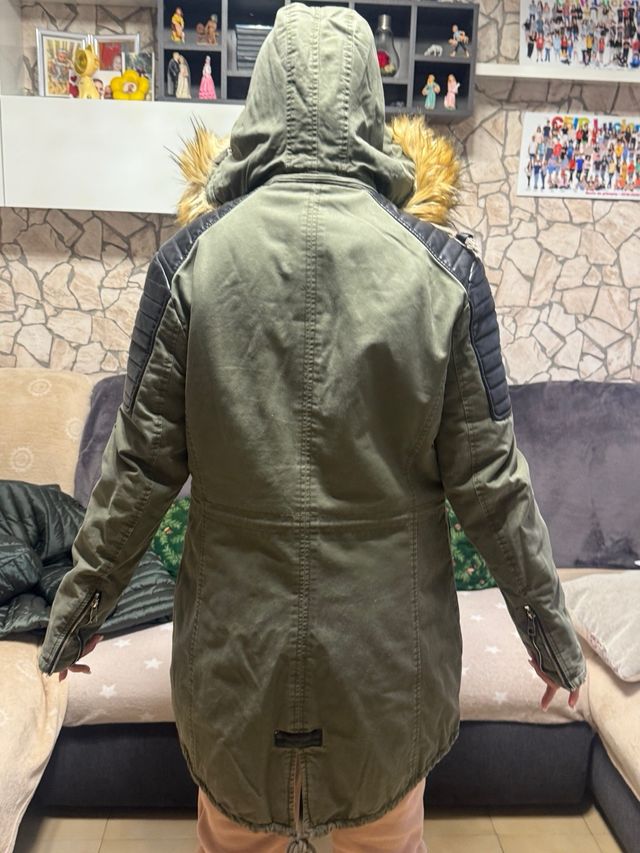 Chaqueta parka mujer verde militar XL