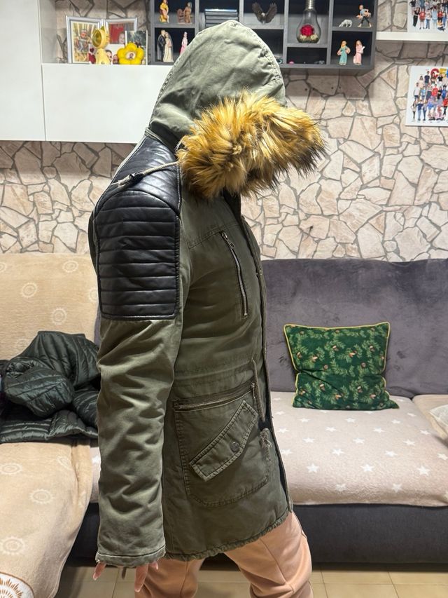 Chaqueta parka mujer verde militar XL