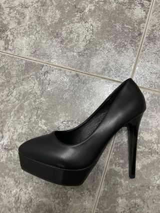 Zapatos tacón fino 12cm plataforma pico