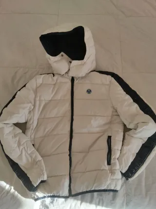 Piumino North Sails bianco con cappuccio 14 anni