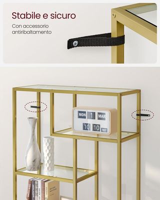 Libreria Scafale Verticale a 7 Ripiani Porta Piant