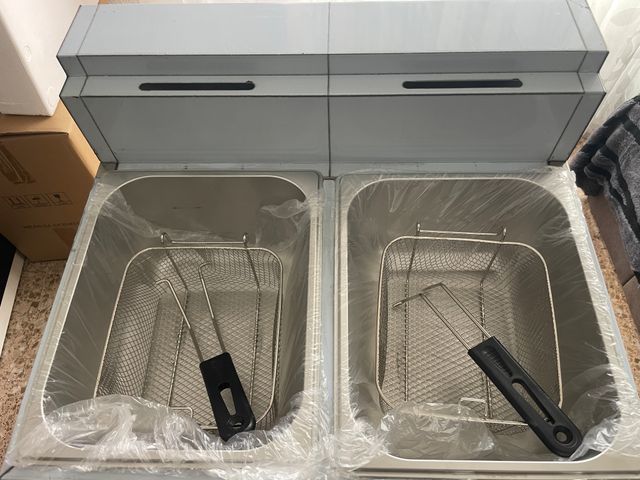 Freidora a gas doble