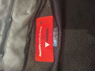 Chaqueta Cuero Dainese Ducati Corse Negra Roja