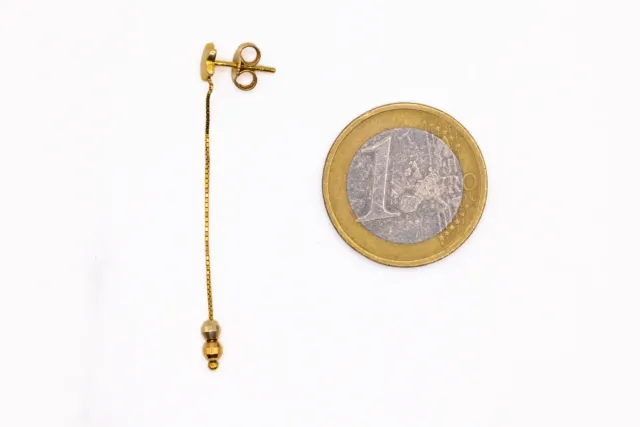 Orecchini a lobo in oro 18k con stella a goccia