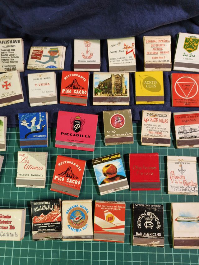 36 Cajas de Cerillas Antiguas