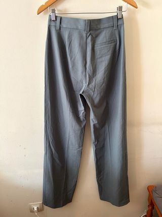 Pantalón ancho Pull&Bear gris azulado