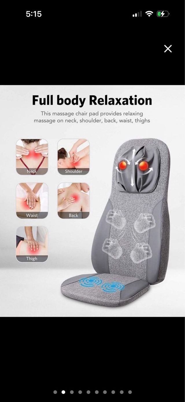 asiento de masaje naipo para cuello y espalda