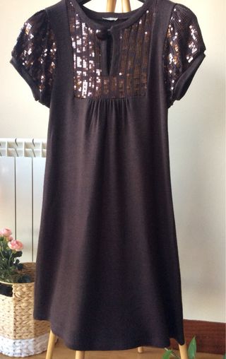Vestido punto lentejuelas