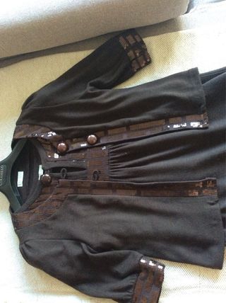 Vestido punto lentejuelas