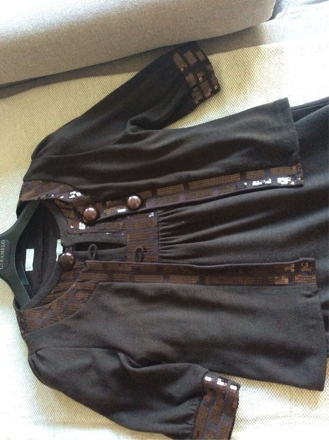 Vestido punto lentejuelas