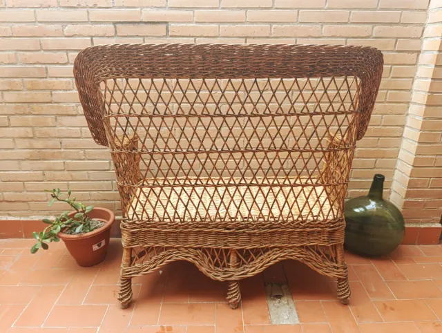 Sofá de mimbre natural
2 plazas