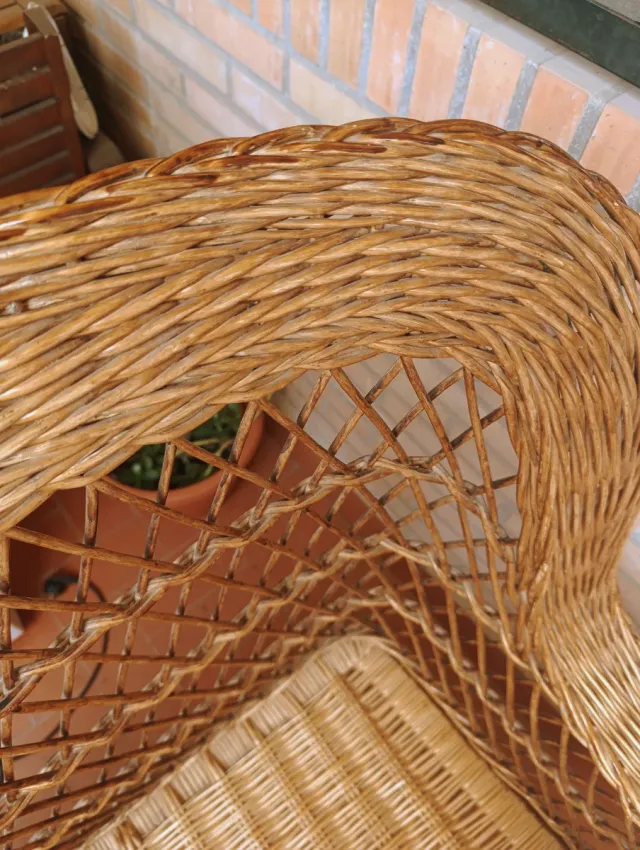 Sofá de mimbre natural
2 plazas