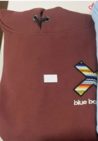 Sudadera L Burdeos y M Beis sin capucha.