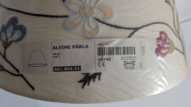 Pantalla Lámpara Ikea ALVINE PÄRLA Floral