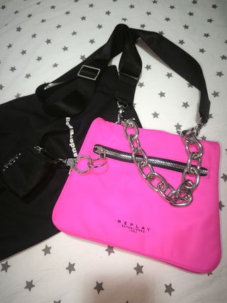 Bolso mujer Replay Rosa-negro