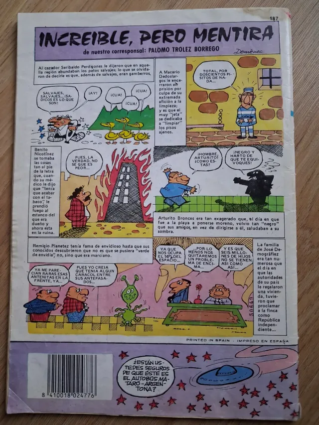 Especial nº 187 Mortadelo Especial MICHAEL JACKSON