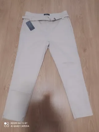 Pantalón chino pescador beige