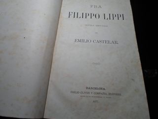 Libro Antiguo Fra Filippo Lippi 1877