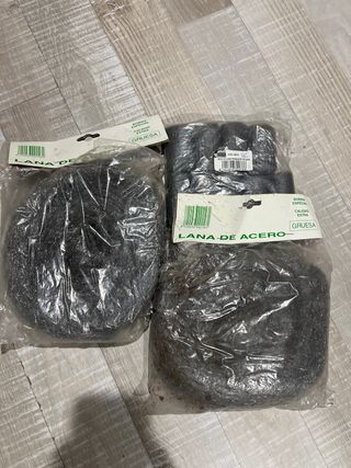 Lana de Acero Gruesa (2 Rollos) + 9 rollos pequeño