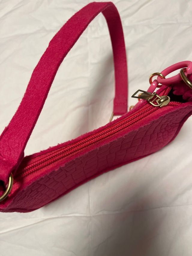 Bolso Fucsia Pequeño Fieltro