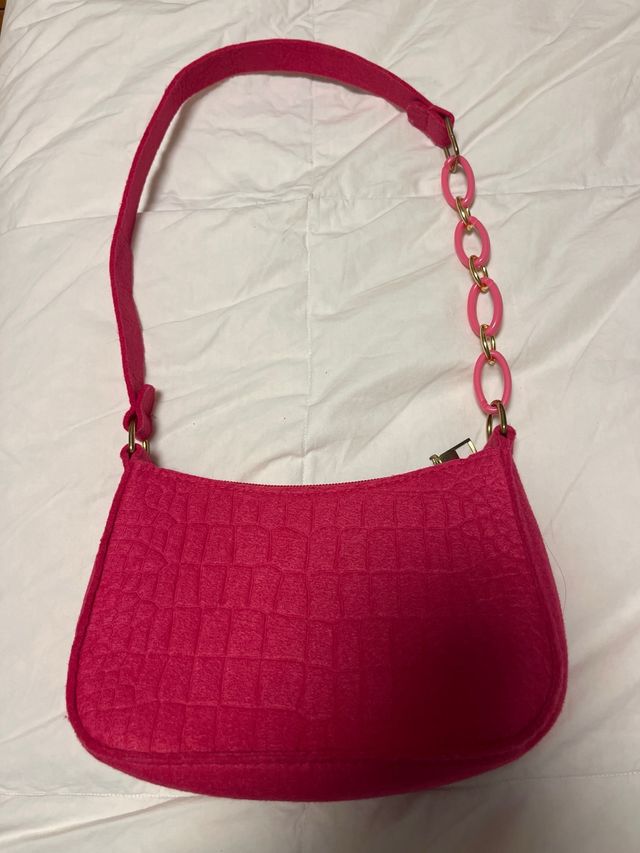 Bolso Fucsia Pequeño Fieltro