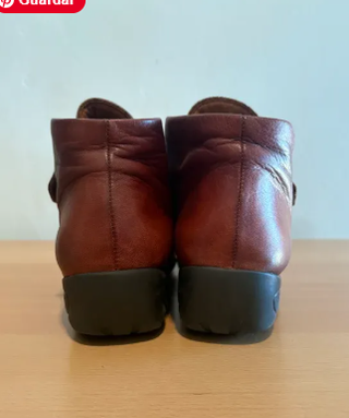 Botines de Piel Marrones Mujer