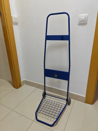 Carretilla plegable azul