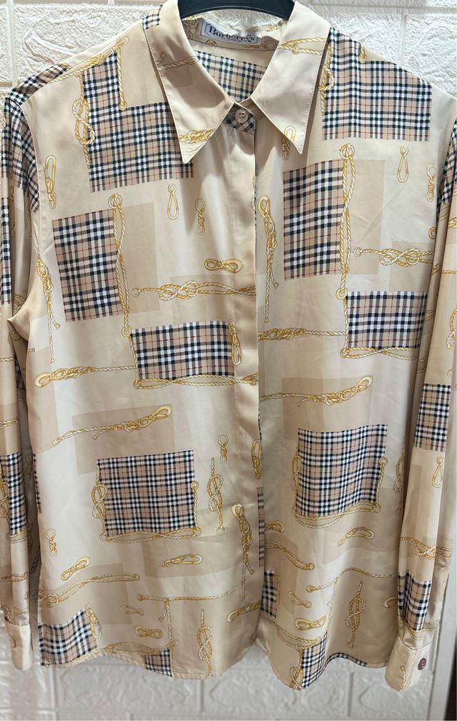 Camisa Burberry Lujo  Producto original seda