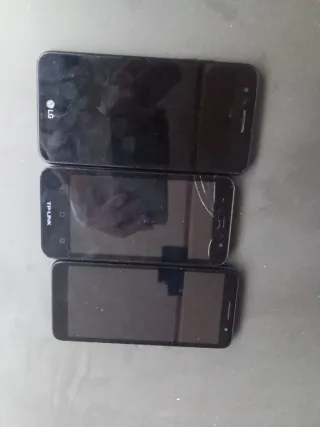 Lote 3 Móviles LG, TP-Link, Alcatel Negros