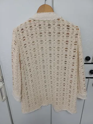 Chaqueta larga Zara cruda