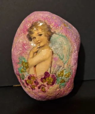 Angioletto decorato con glitter