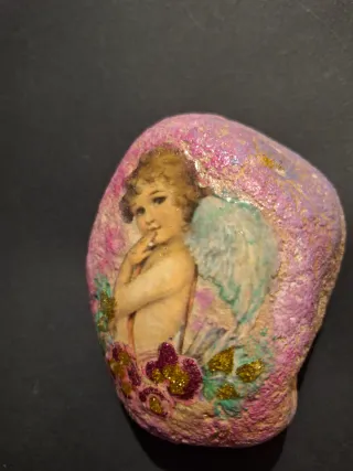 Angioletto decorato con glitter