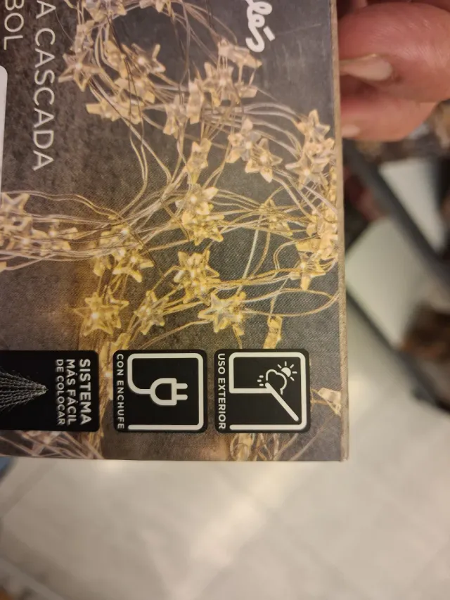 Luces LED Estrella Cascada Adorno Navideño