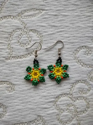 Pendientes Flor Perlas
